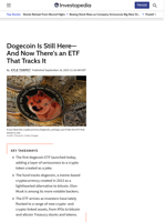 Dogecoin Is Still Here—And Now There's an ETF That Tracks It