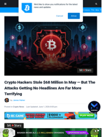 Crypto Hackers Stole $68 Million In May — But The Attacks Getting No Headlines Are Far More Terrifying | Bitcoinist.com