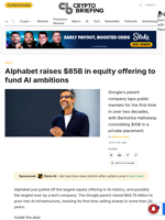Alphabet raises $85B in equity offering to fund AI ambitions