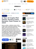 A Year of Crypto Plot Twists: Privacy Coins Reclaim Their Power in 2025 – Crypto News Bitcoin News