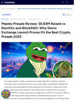 Pepeto Presale Review: $6.83M Raised vs Remittix and BlockDAG: Why Demo Exchange Launch Proves It’s the Best Crypto Presale 2025
