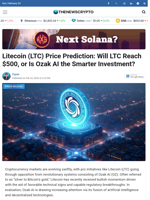 Litecoin (LTC) Price Prediction: Will LTC Reach $500, or Is Ozak AI the Smarter Investment?