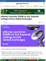 xMoney Launches $XMN on Sui, Expands Listings Across Global Exchanges - TheNewsCrypto