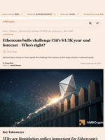 Ethereum bulls challenge Citi’s $4.3K year-end forecast – Who’s right? - AMBCrypto