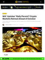 Will 'Uptober' Rally Persist? Crypto Markets Retreat Ahead of October - CoinCentral