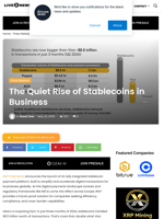 The Quiet Rise of Stablecoins in Business | Live Bitcoin News