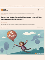 Pump.fun ICO sells out in 12 minutes, raises $600 mln: For retail, this means... - AMBCrypto