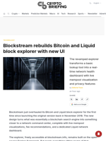 Blockstream rebuilds Bitcoin and Liquid block explorer with new UI