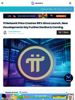 Pi Network Price Crashes 88% Since Launch, New Developments Say Further Decline Is Coming