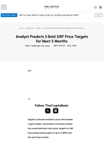 Analyst Predicts 3 Bold XRP Price Targets for Next 3 Months