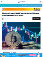 Bitcoin Advanced NVT Shows No Signs Of Slowing Bullish Momentum - Details