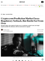 Crypto.com Prediction Market Faces Regulatory Setback, But Battle Far From Over - Decrypt