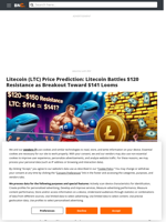 Litecoin (LTC) Price Prediction: Litecoin Battles $120 Resistance as Breakout Toward $141 Looms - Brave New Coin