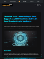 Chainlink Tests Lower Bollinger Band Support as LINK Price Slides to $14.64 Amid Broader Crypto Weakness - Blockchain.News