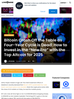 Bitcoin Crash Off the Table as Four-Year Cycle is Dead: How to Invest in the 