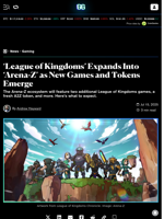 ‘League of Kingdoms’ Expands Into ‘Arena-Z’ as New Games and Tokens Emerge - Decrypt