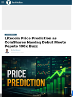 Litecoin Price Prediction as CoinShares Nasdaq Debut Meets Pepeto 100x Buzz - TechBullion