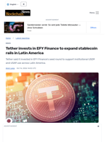Tether invests in EFY Finance to expand stablecoin rails in Latin America - Blockchain.News