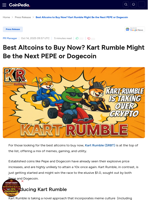 Best Altcoins to Buy Now? Kart Rumble Might Be the Next PEPE or Dogecoin