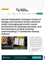 Gaurab Chakrabarti: Solugen's fusion of biology and chemistry boosts chemical yields, leveraging pancreatic cancer mechanisms for hydrogen peroxide, and the importance of deep customer understanding | Y Combinator Startup Podcast