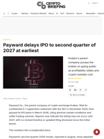 Payward delays IPO to second quarter of 2027 at earliest