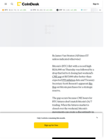 BTC Price Rally Stalls on U.S. Inflation, Policy Whiplash: Crypto Daybook Americas