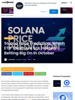Solana Price Prediction: Which ETH Token Are SOL Holders Betting Big On In October | Live Bitcoin News