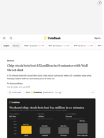 Chip-stock bets lost $52 million in 10 minutes with Wall Street shut