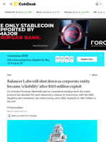 Balancer Labs to shut down following $110 million exploit, co-founder says in DAO post