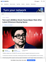 Tom Lee's BitMine Stock Risks 60% Crash – Here’s Why