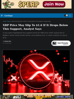 XRP Price May Slip To $1.6 If It Drops Below This Support, Analyst Says