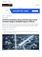 XLM Price Prediction: Bears Hold the Upper Hand as Stellar Clings to SMA200 Support at $0.18 - Blockchain.News