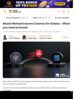 Akash Network leaves Cosmos for Solana - What you need to know! - AMBCrypto