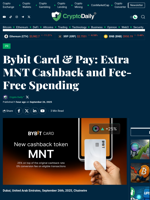 Bybit Card & Pay: Extra MNT Cashback and Fee-Free Spending - Crypto Daily