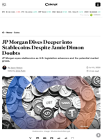 JP Morgan Dives Deeper into Stablecoins Despite Jamie Dimon Doubts - Decrypt