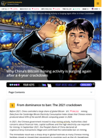 Why China’s Bitcoin mining activity is surging after a 4-year crackdown