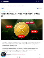 Ripple News: XRP Price Prediction For May 28