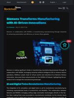 Siemens Transforms Manufacturing with AI-Driven Innovations - Blockchain.News