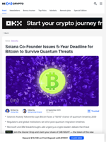 Solana Co-Founder Gives A 5-Year Quantum Warning To Bitcoin
