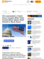 US Lawmakers Clash Over Crypto Bills That Could Blow Open Wall Street’s Back Door – Regulation Bitcoin News