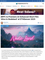 dRPC to Premiere AI-Enhanced Short Film 'Alice in Nodeland' at ETHDenver 2025 - TheNewsCrypto