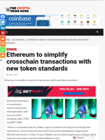 Ethereum to simplify crosschain transactions with new token standards - The Crypto News Wire