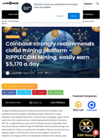 Coinbase strongly recommends cloud mining platform - RIPPLECOIN Mining, easily earn $5,170 a day | Live Bitcoin News