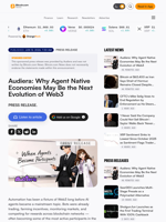 Audiera: Why Agent Native Economies May Be the Next Evolution of Web3