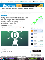 Why This Pundit Believes Elon Musk Might Be Two Weeks Away From Buying $100 Billion In Bitcoin ⋆ ZyCrypto