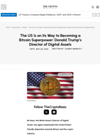 The US Is on Its Way to Becoming a Bitcoin Superpower: Donald Trump’s Director of Digital Assets