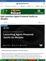 kpk Launches Agent-Powered Vaults on Morpho - TheNewsCrypto