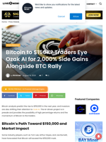 Bitcoin to $150K? Traders Eye Ozak AI for 2,000% Side Gains Alongside BTC Rally | Live Bitcoin News
