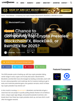 Comparing Top Crypto Presales: BlockchainFX, BlockDAG, or Remittix for 2025? | Live Bitcoin News