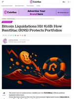 Bitcoin Liquidations Hit $1.6B: How RentStac (RNS) Protects Portfolios - Coinfea
